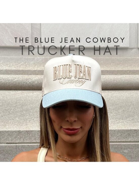 Unisex Denim Country Cute Caps Cowgirls Cowboys Snapback Western Trucker Hat main image 4